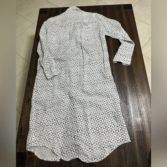 Frank & Eileen Rory Maxi Shirtdress Dotted Black Size Linen 100%XS